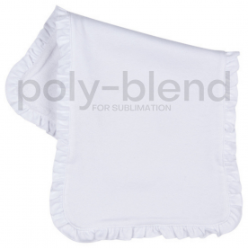 *Sublimation Blanks* Blank Infant Burp Cloth - Ruffle - Poly Blend
